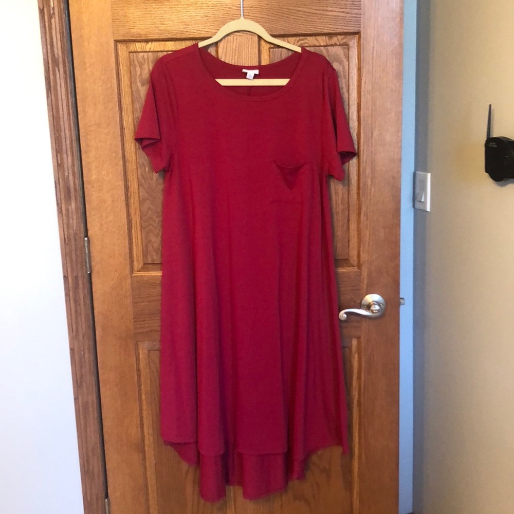 Lularoe Retired Berry Carly Dress EUC